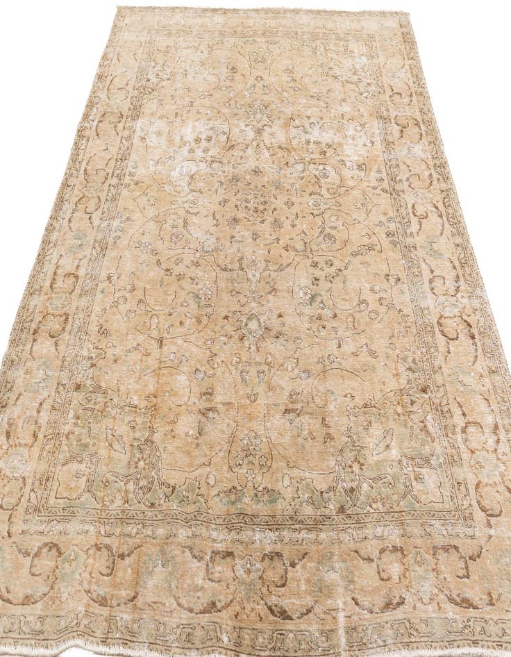 Detail image of  6' 6 x 10'  Hand Knotted Ultra Vintage Persian Wool Rug