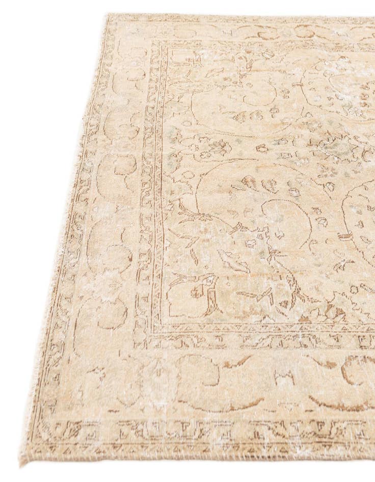 Detail image of  6' 6 x 10'  Hand Knotted Ultra Vintage Persian Wool Rug