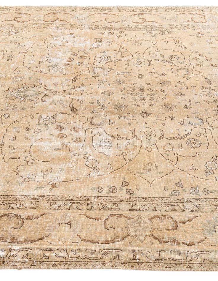 Detail image of  6' 6 x 10'  Hand Knotted Ultra Vintage Persian Wool Rug