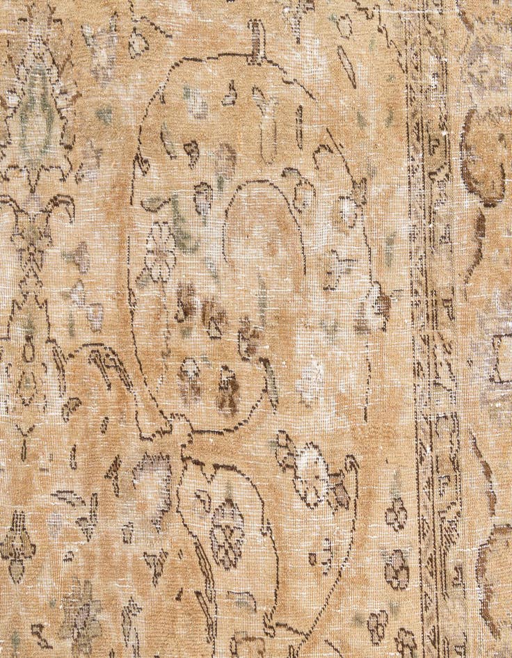 Detail image of  6' 6 x 10'  Hand Knotted Ultra Vintage Persian Wool Rug