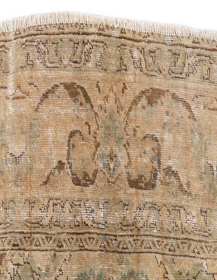 Detail image of  6' 6 x 10'  Hand Knotted Ultra Vintage Persian Wool Rug