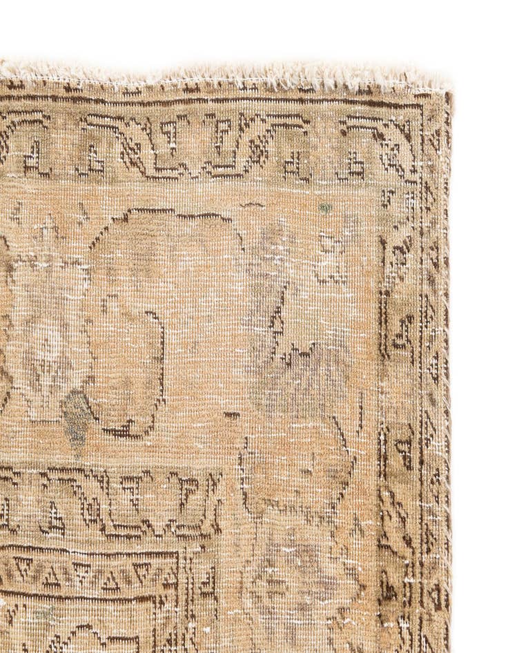 Detail image of  6' 6 x 10'  Hand Knotted Ultra Vintage Persian Wool Rug