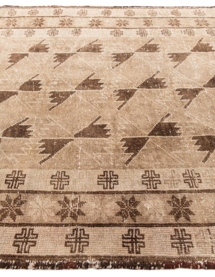 Detail image of  3' 10 x 6' 5  Hand Knotted Ultra Vintage Persian Wool Rug