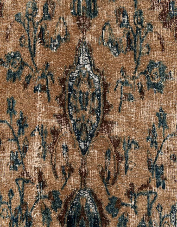 Detail image of  4' 10 x 8' 6  Hand Knotted Ultra Vintage Persian Wool Rug