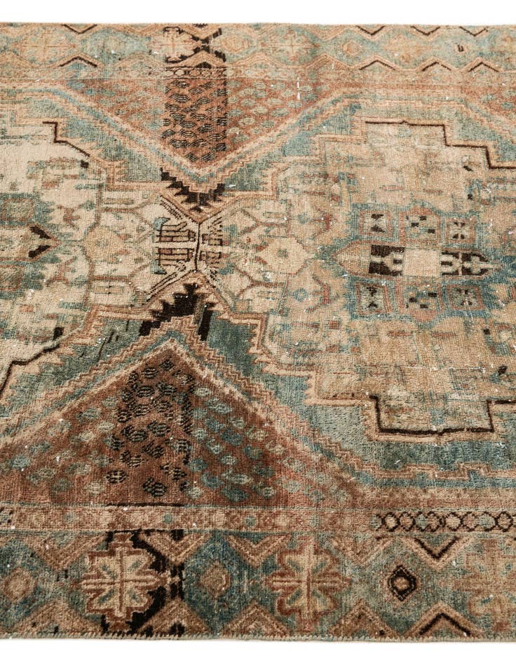 Detail image of  3' 8 x 5'  Hand Knotted Ultra Vintage Persian Wool Rug