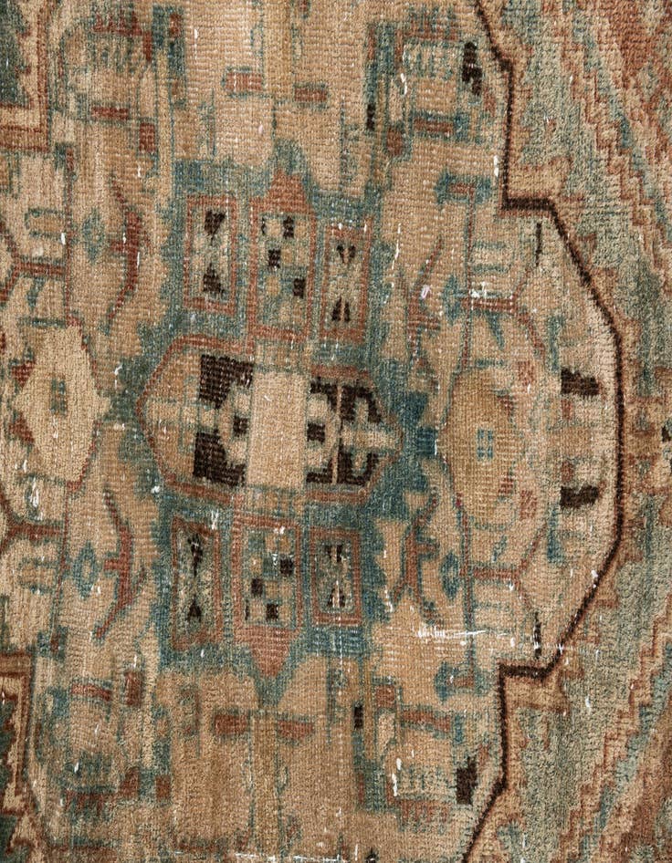Detail image of  3' 8 x 5'  Hand Knotted Ultra Vintage Persian Wool Rug