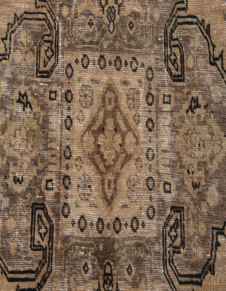 Detail image of  6' x 8' 9  Hand Knotted Ultra Vintage Persian Wool Rug