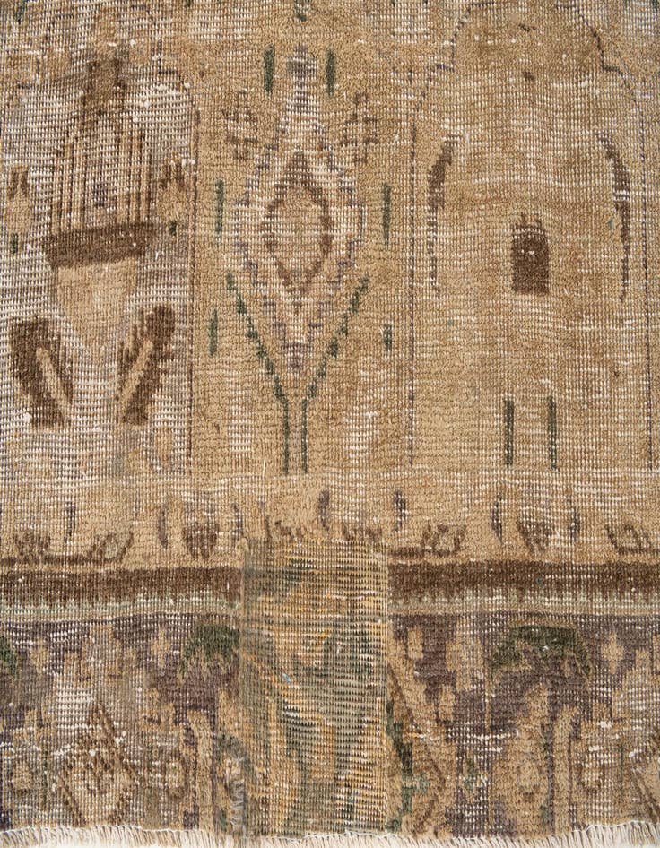 Detail image of  6' x 8' 9  Hand Knotted Ultra Vintage Persian Wool Rug