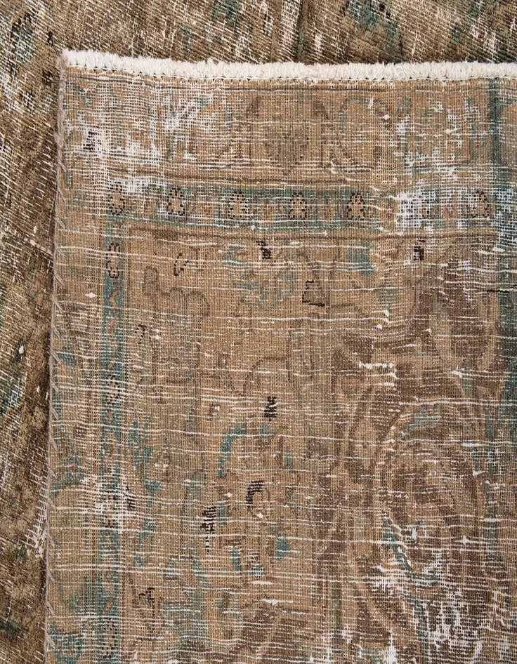 Detail image of  7' x 9' 10  Hand Knotted Ultra Vintage Persian Wool Rug