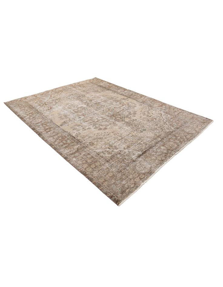 Detail image of  6' 7 x 8' 10  Hand Knotted Ultra Vintage Persian Wool Rug