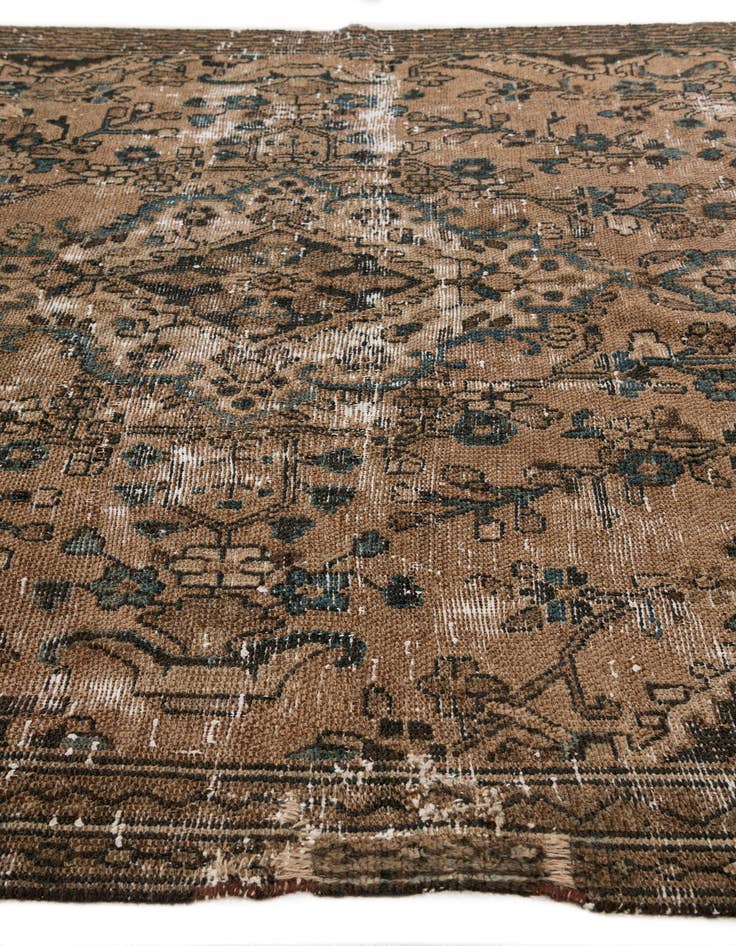 Detail image of  5' 7 x 8' 10  Hand Knotted Ultra Vintage Persian Wool Rug