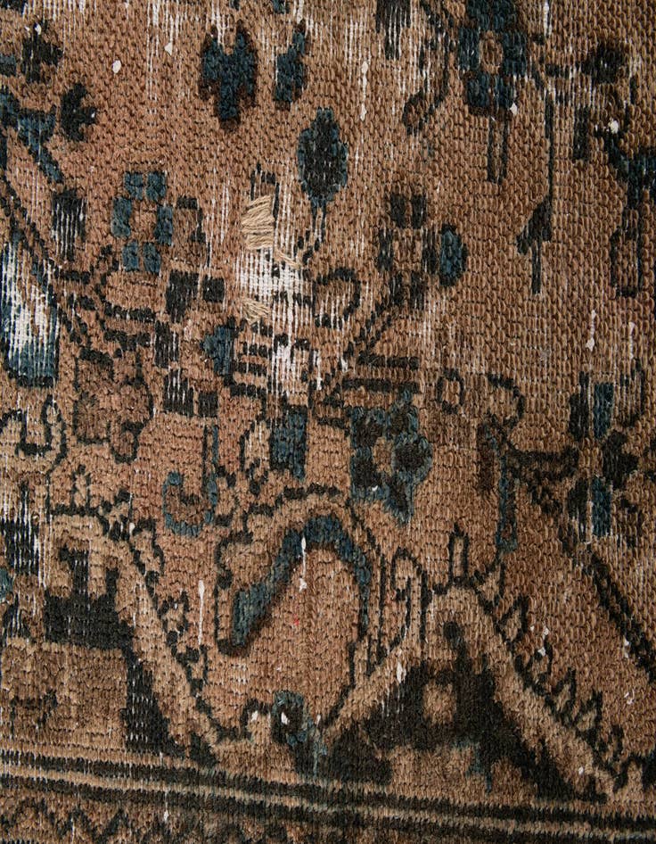 Detail image of  5' 7 x 8' 10  Hand Knotted Ultra Vintage Persian Wool Rug