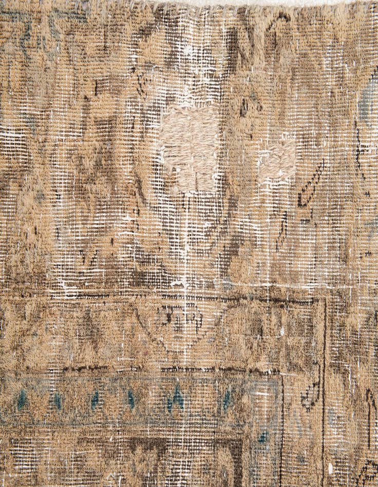 Detail image of  7' 2 x 10'  Hand Knotted Ultra Vintage Persian Wool Rug