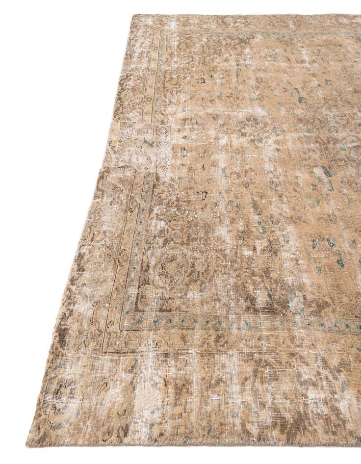 Detail image of  7' 2 x 10'  Hand Knotted Ultra Vintage Persian Wool Rug