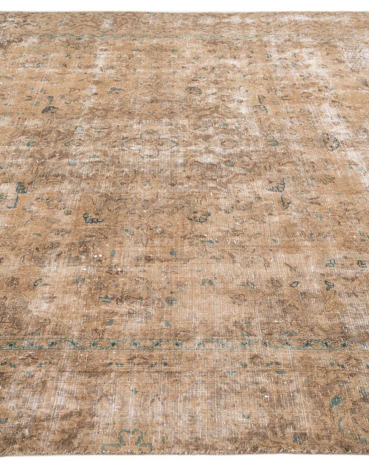 Detail image of  7' 2 x 10'  Hand Knotted Ultra Vintage Persian Wool Rug