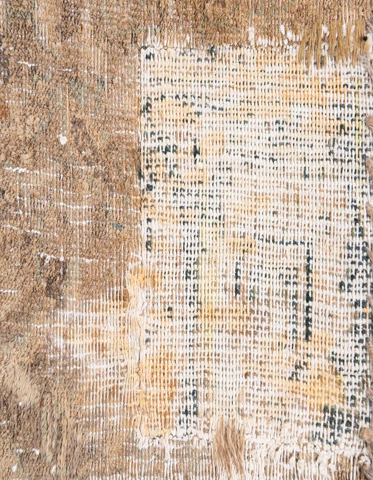 Detail image of  7' 2 x 10'  Hand Knotted Ultra Vintage Persian Wool Rug