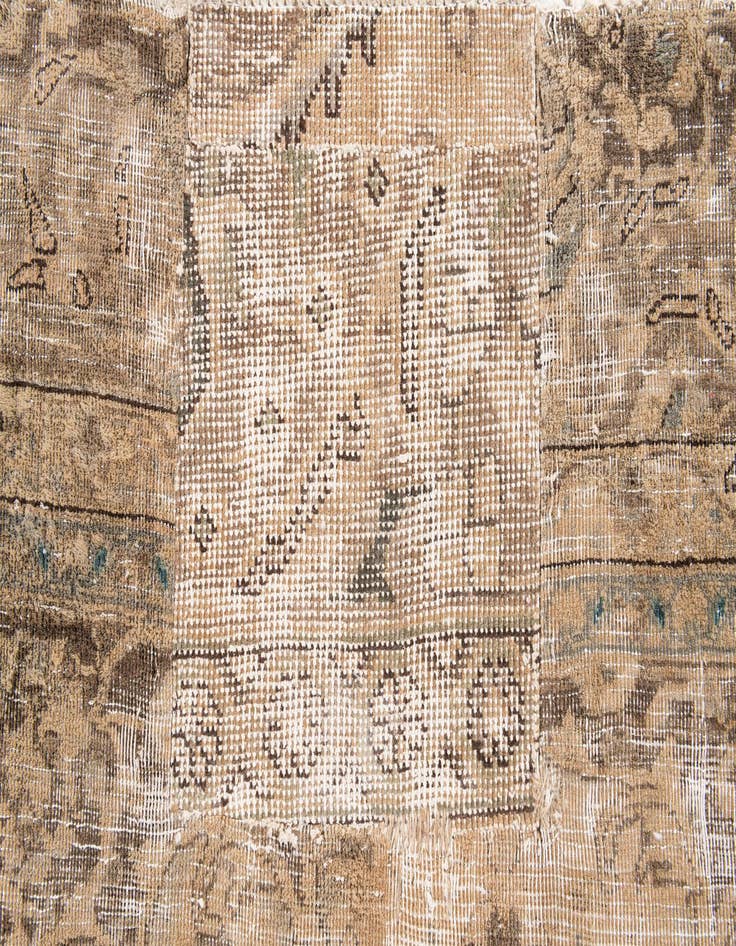 Detail image of  7' 2 x 10'  Hand Knotted Ultra Vintage Persian Wool Rug