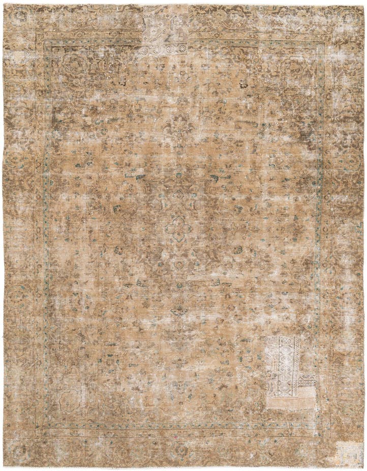  7' 2 x 10'  Hand Knotted Ultra Vintage Persian W...