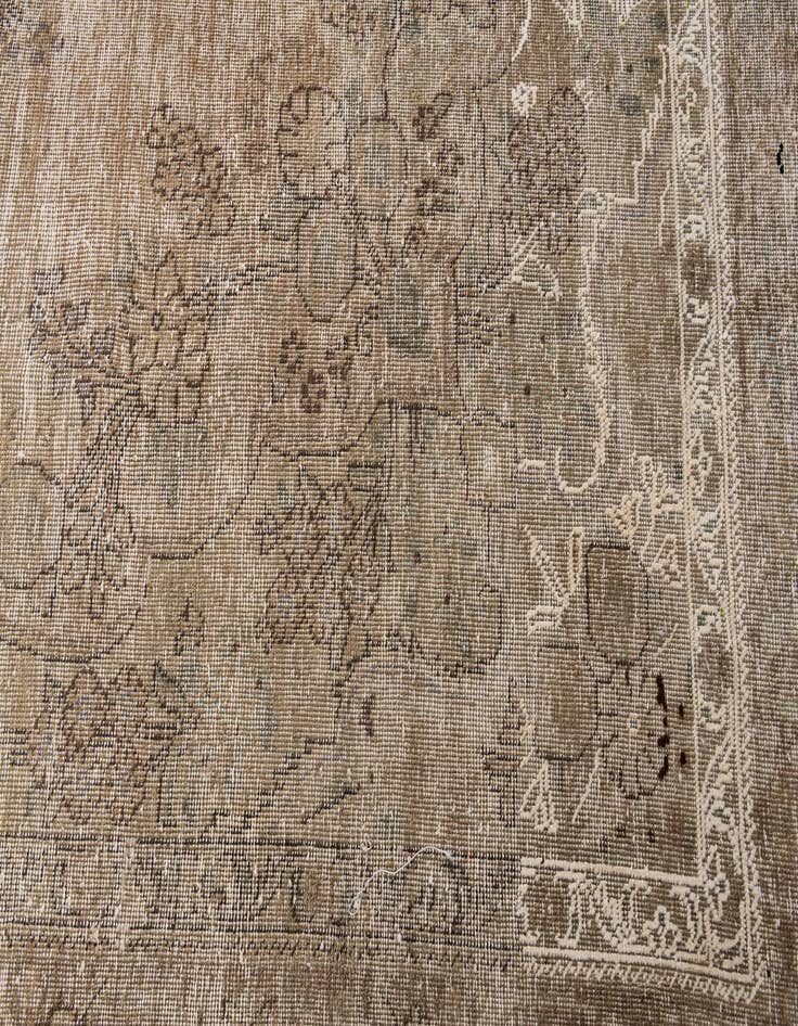 Detail image of  9' 3 x 13'  Hand Knotted Ultra Vintage Persian Wool Rug