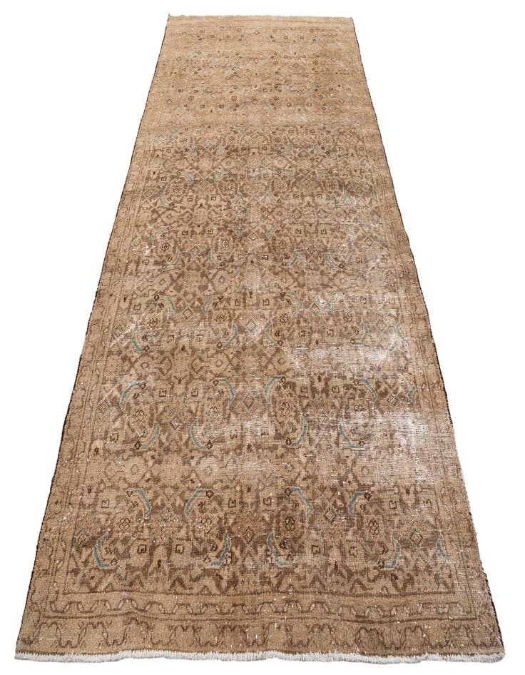 Detail image of  5' 6 x 9' 4  Hand Knotted Ultra Vintage Persian Wool Rug