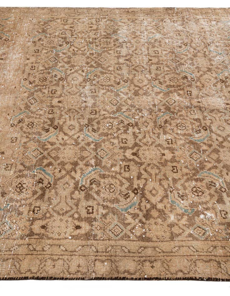 Detail image of  5' 6 x 9' 4  Hand Knotted Ultra Vintage Persian Wool Rug