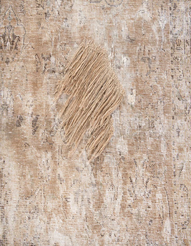 Detail image of  7' 4 x 11'  Hand Knotted Ultra Vintage Persian Wool Rug