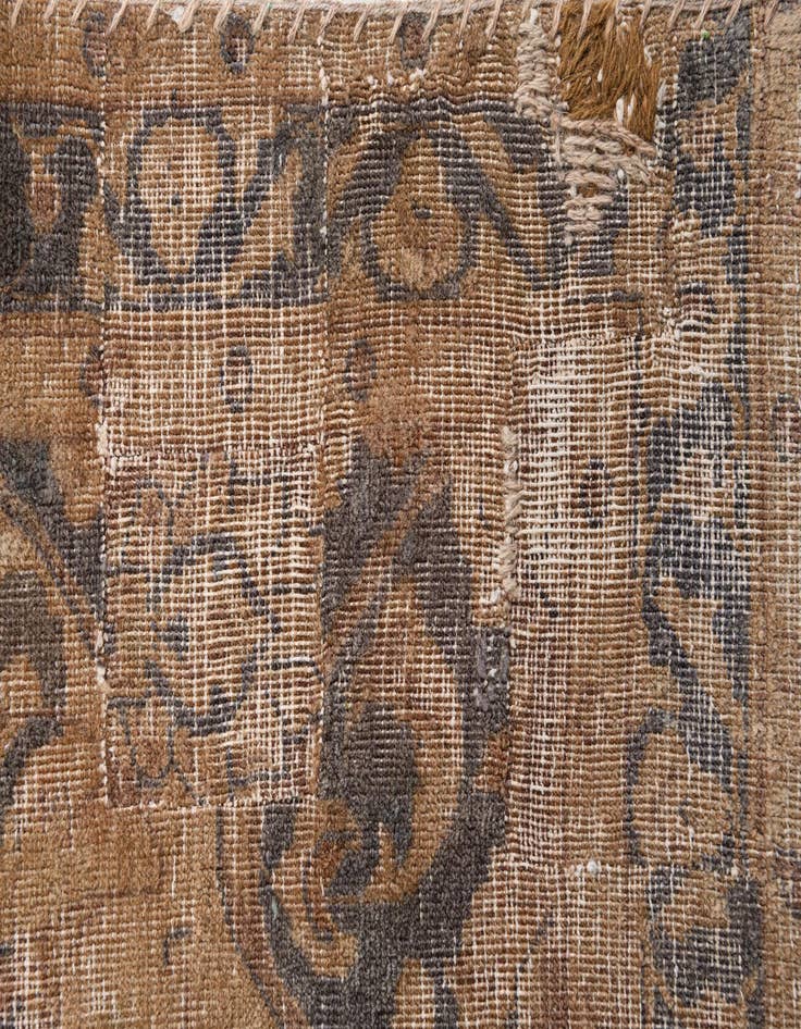 Detail image of  7' x 10' 4  Hand Knotted Ultra Vintage Persian Wool Rug