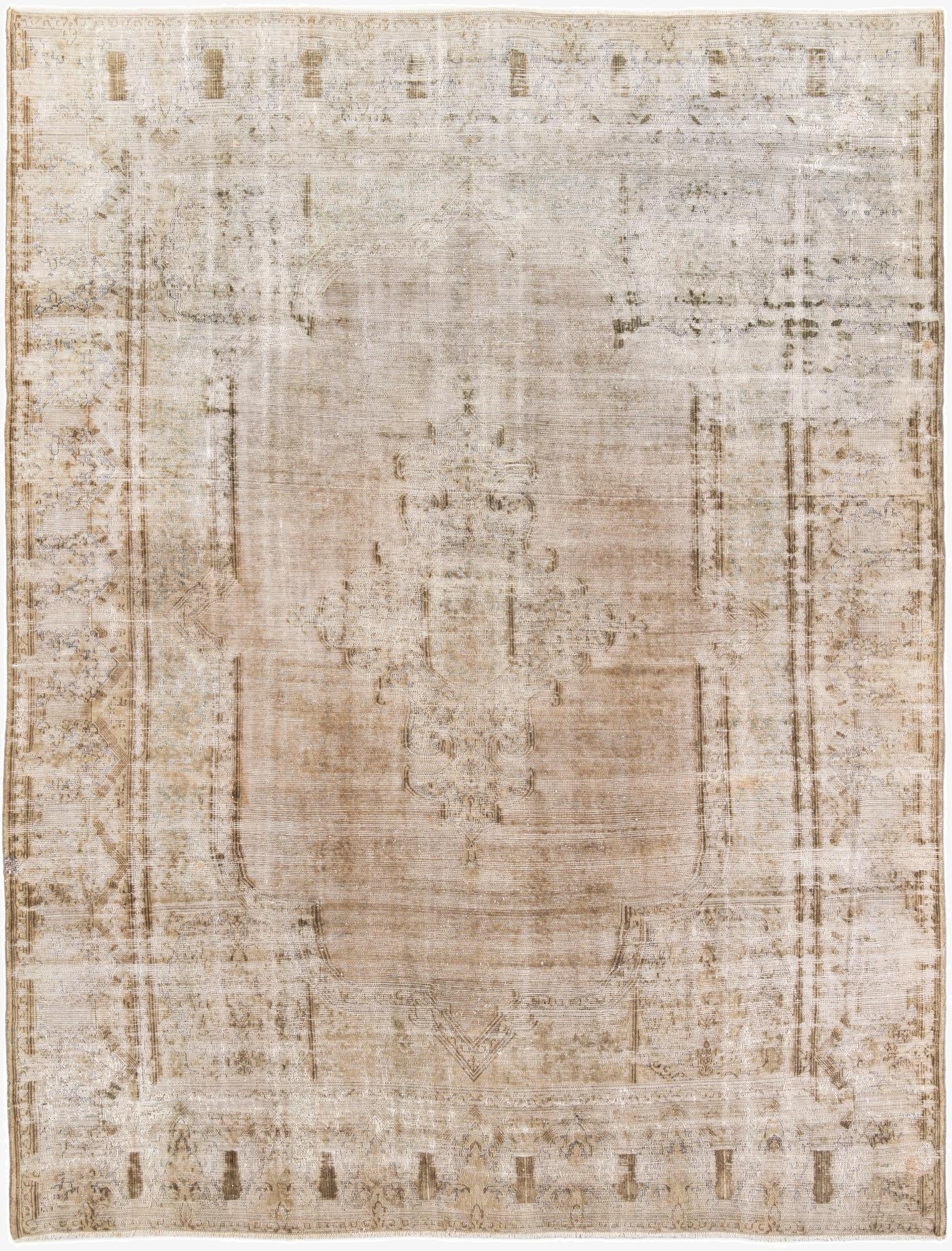  9' 9 x 12' 7  Hand Knotted Ultra Vintage Persian Wool Rug