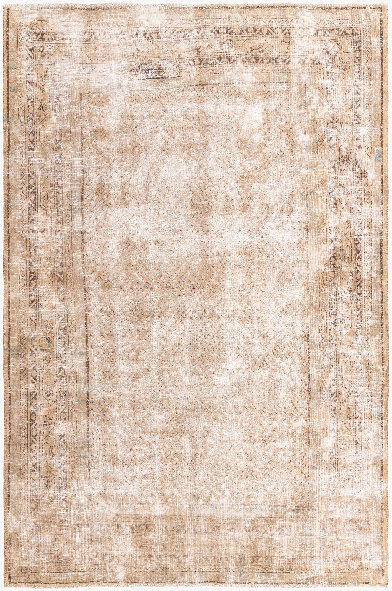  7' x 10' 7  Hand Knotted Ultra Vintage Persian Wool Rug