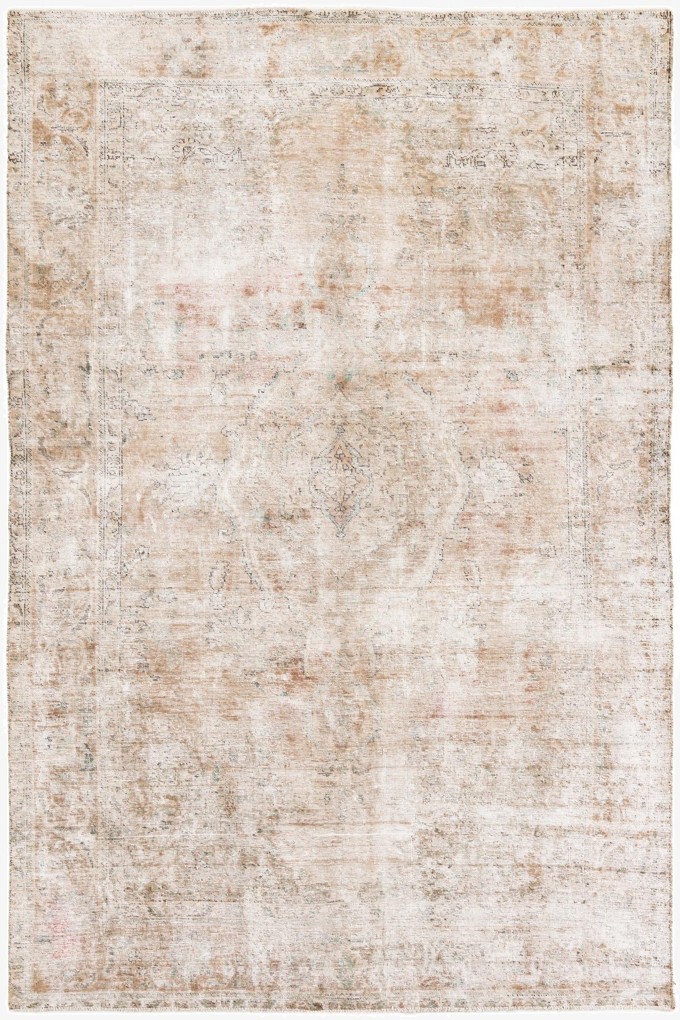  6' 6 x 9' 6  Hand Knotted Ultra Vintage Persian Wool Rug