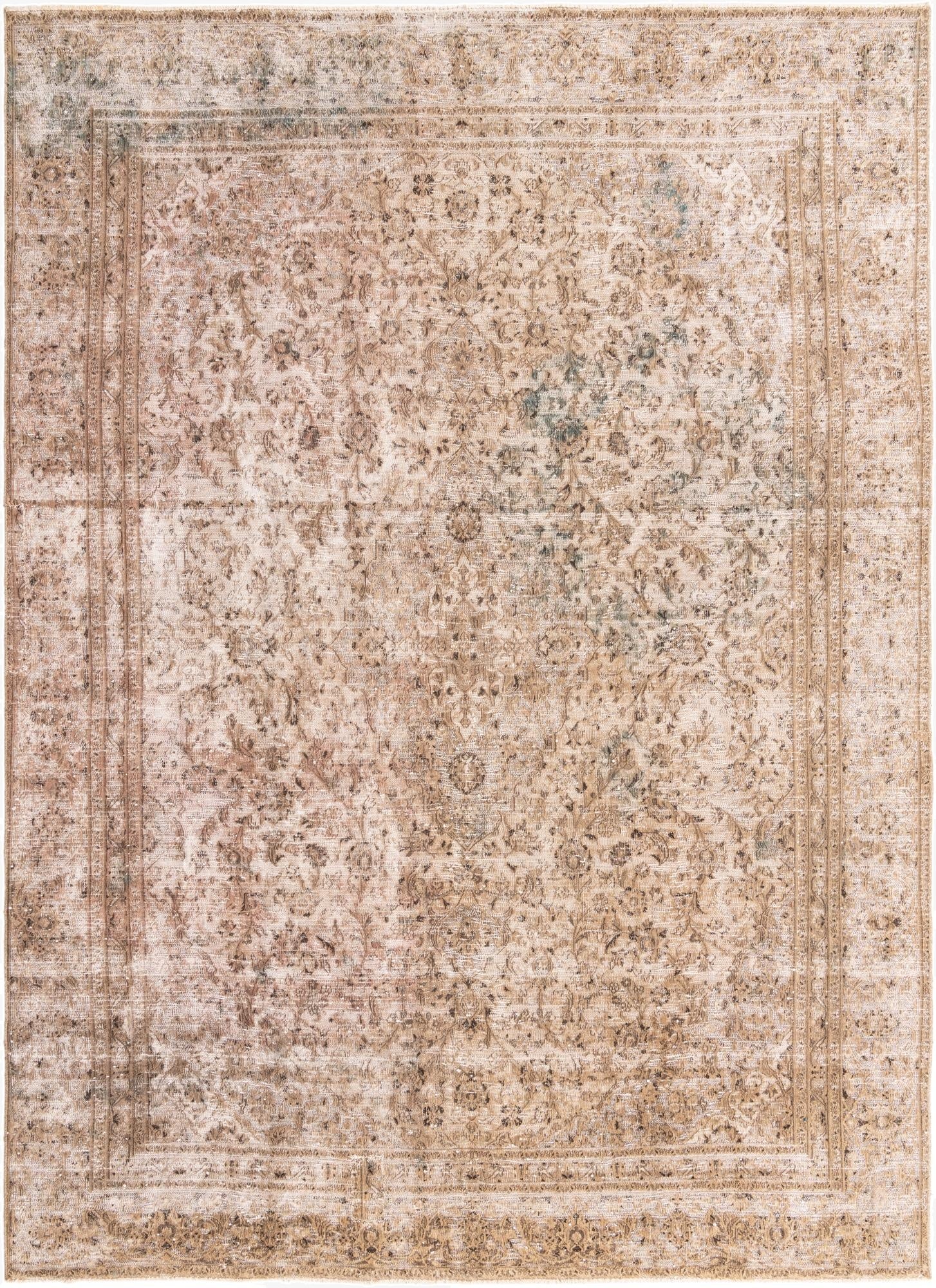  8' 9 x 12' 2  Hand Knotted Ultra Vintage Persian Wool Rug