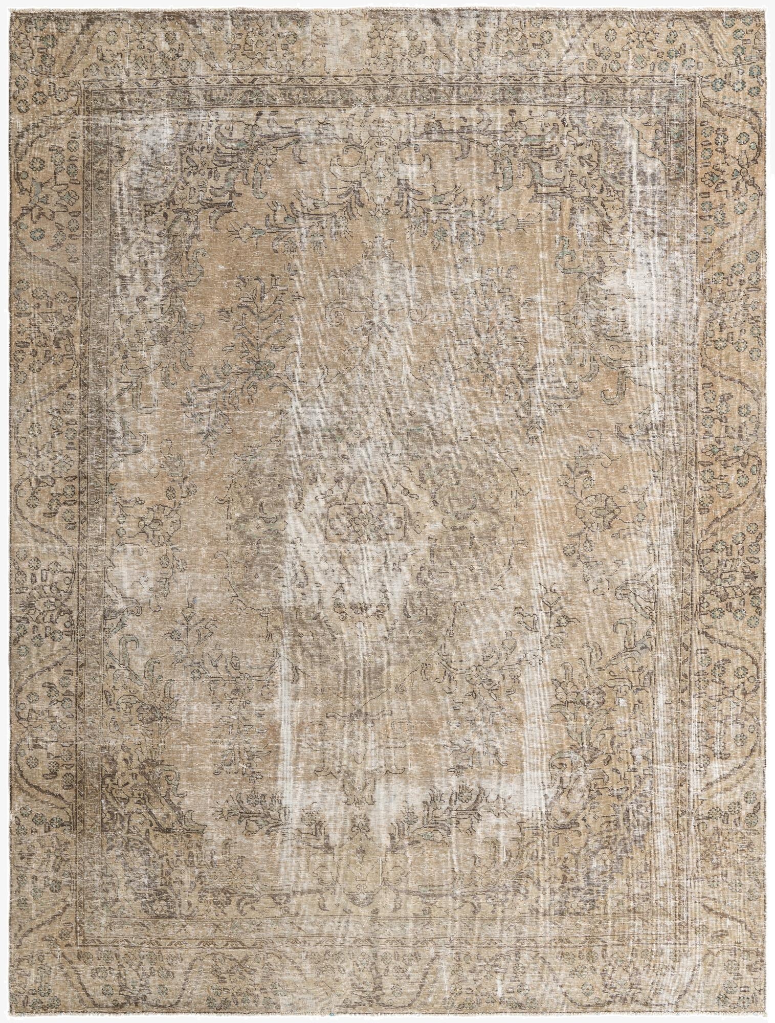  7' 7 x 10' 1  Hand Knotted Ultra Vintage Persian Wool Rug