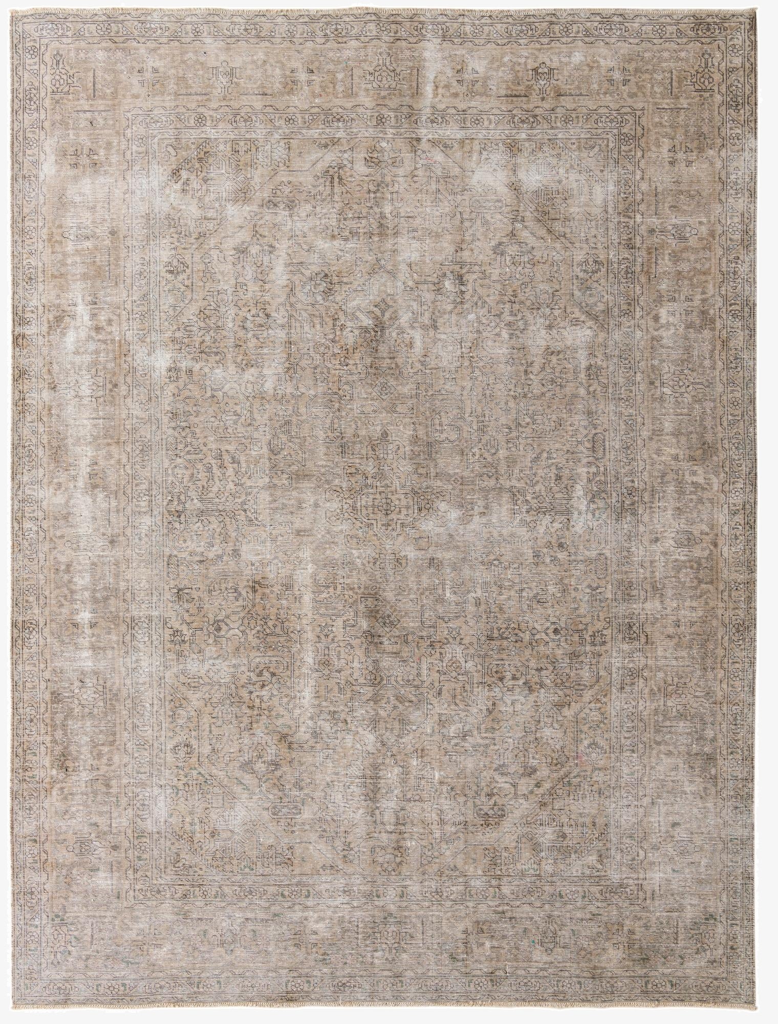  9' 5 x 12' 6  Hand Knotted Ultra Vintage Persian Wool Rug