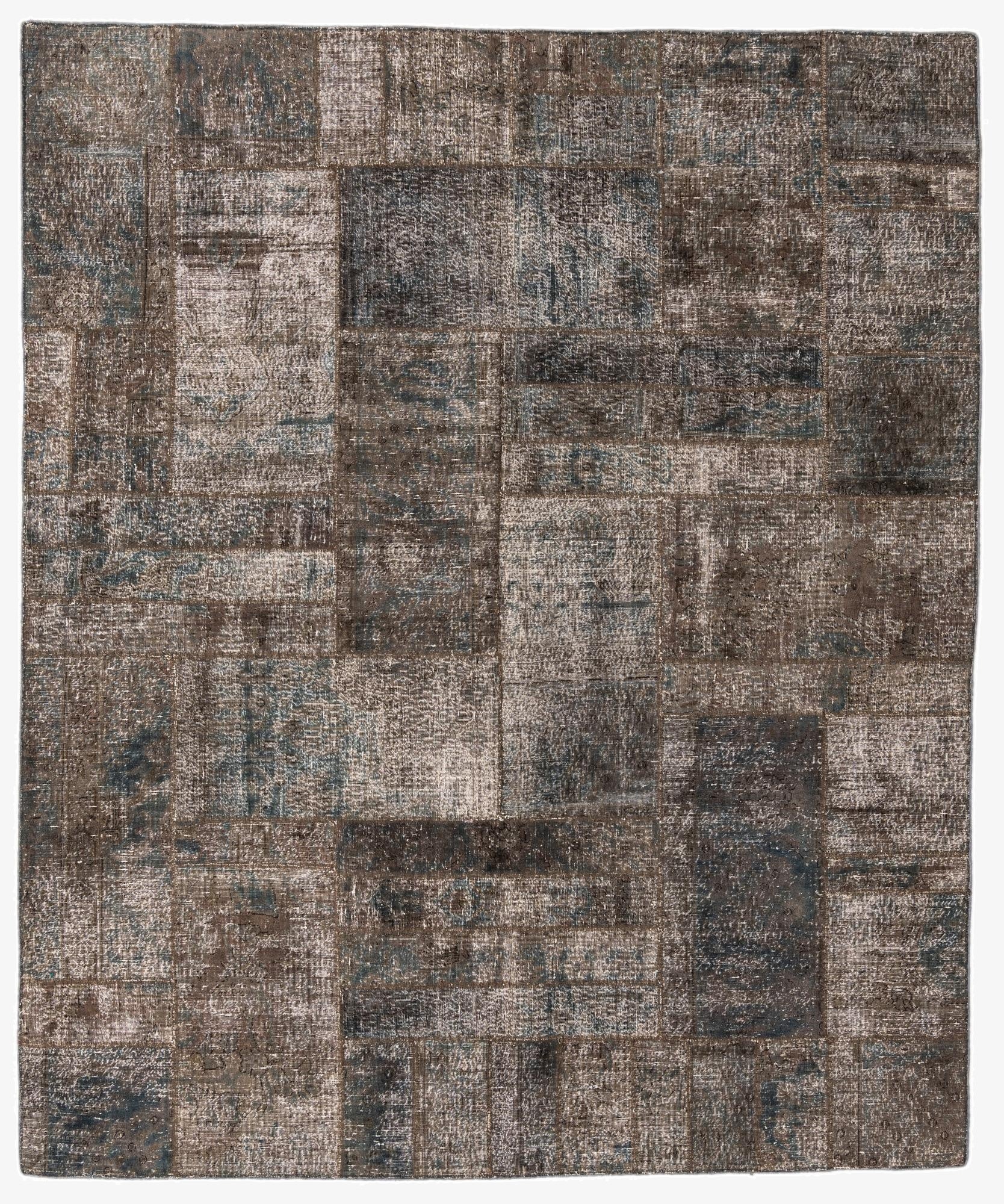  6' 9 x 8'  Hand Knotted Ultra Vintage Persian Wool Rug