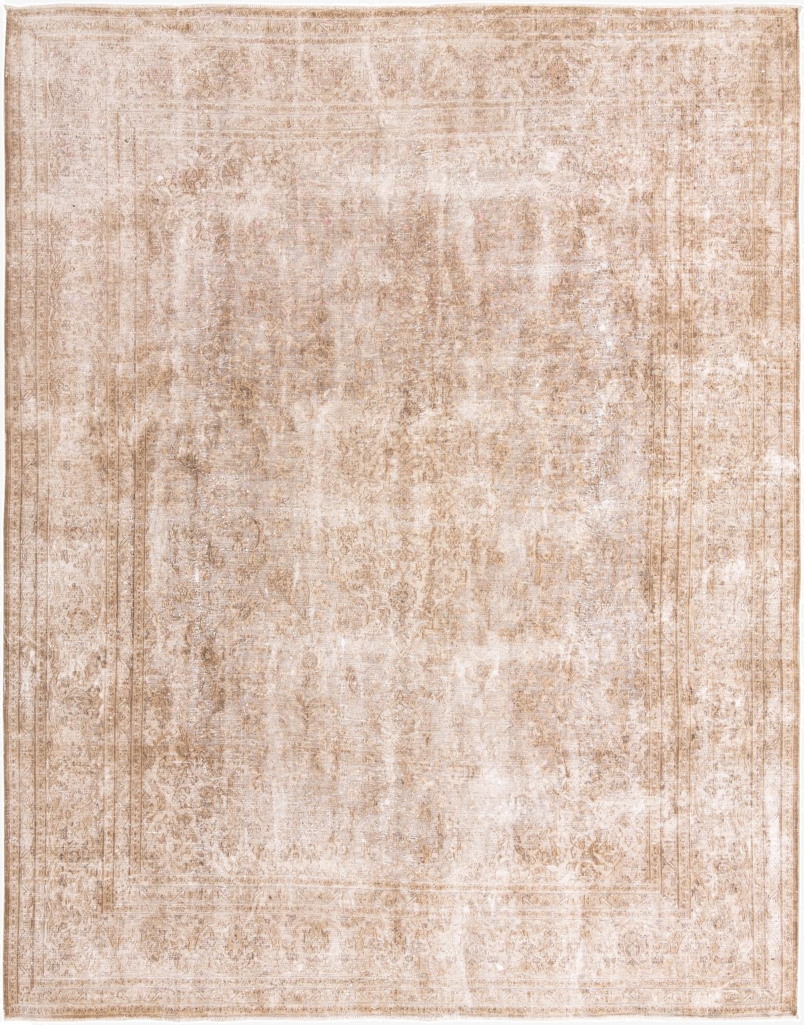  9' 9 x 12' 7  Hand Knotted Ultra Vintage Persian Wool Rug