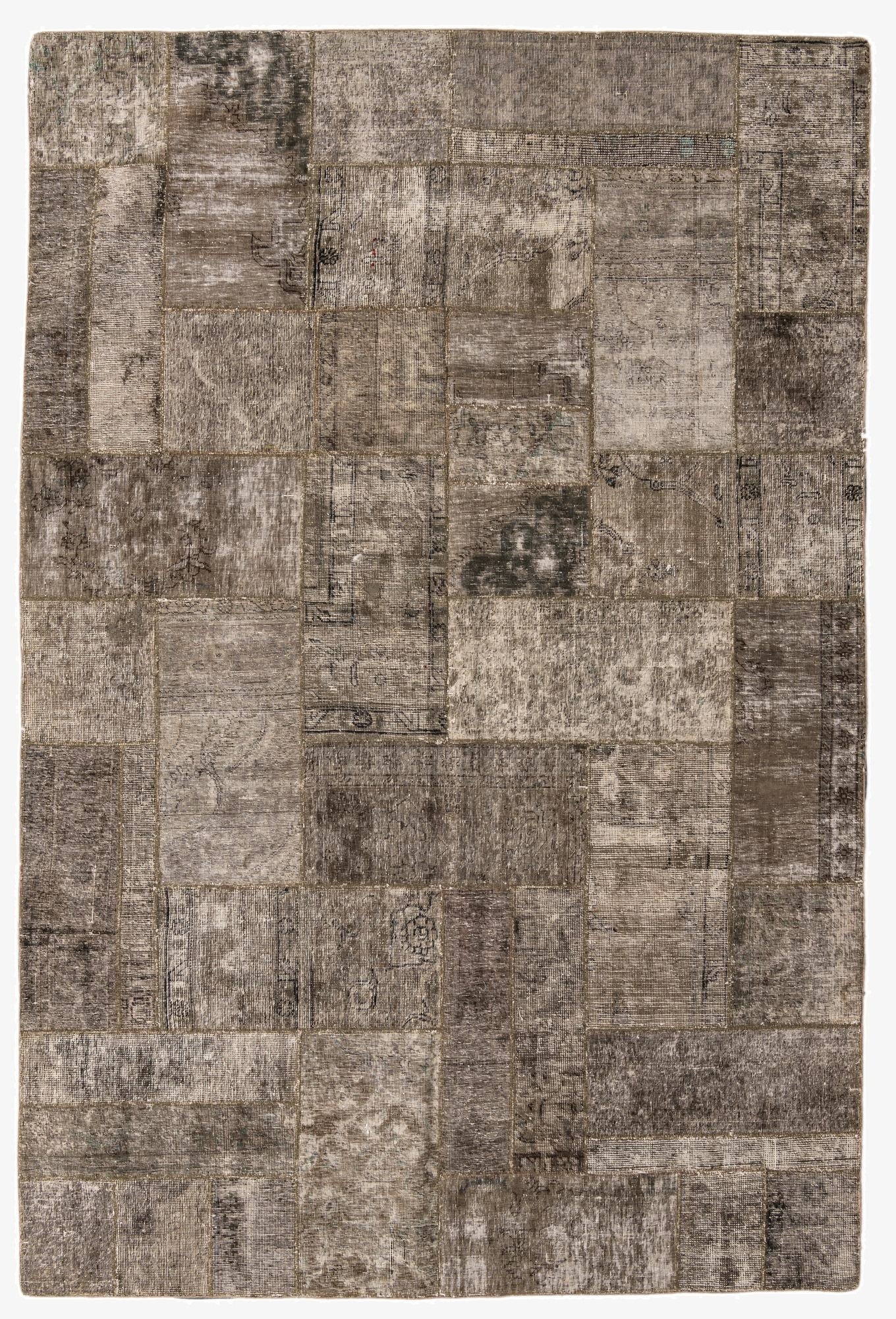  6' 9 x 10' 2  Hand Knotted Ultra Vintage Persian Wool Rug