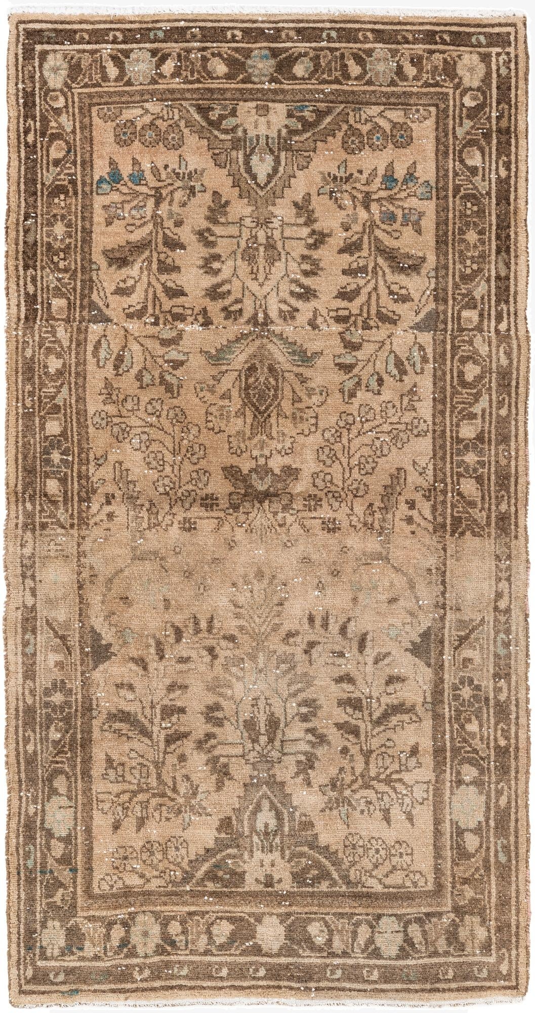  3' 6 x 6' 8  Hand Knotted Ultra Vintage Persian Wool Rug