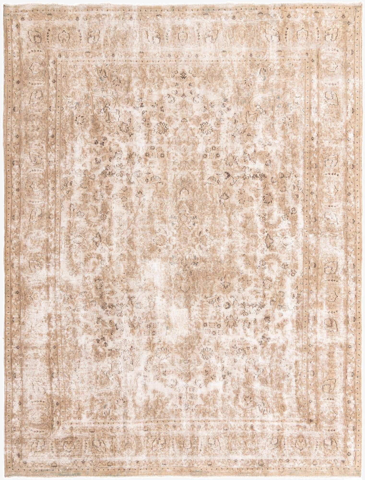  9' 5 x 12' 7  Hand Knotted Ultra Vintage Persian Wool Rug