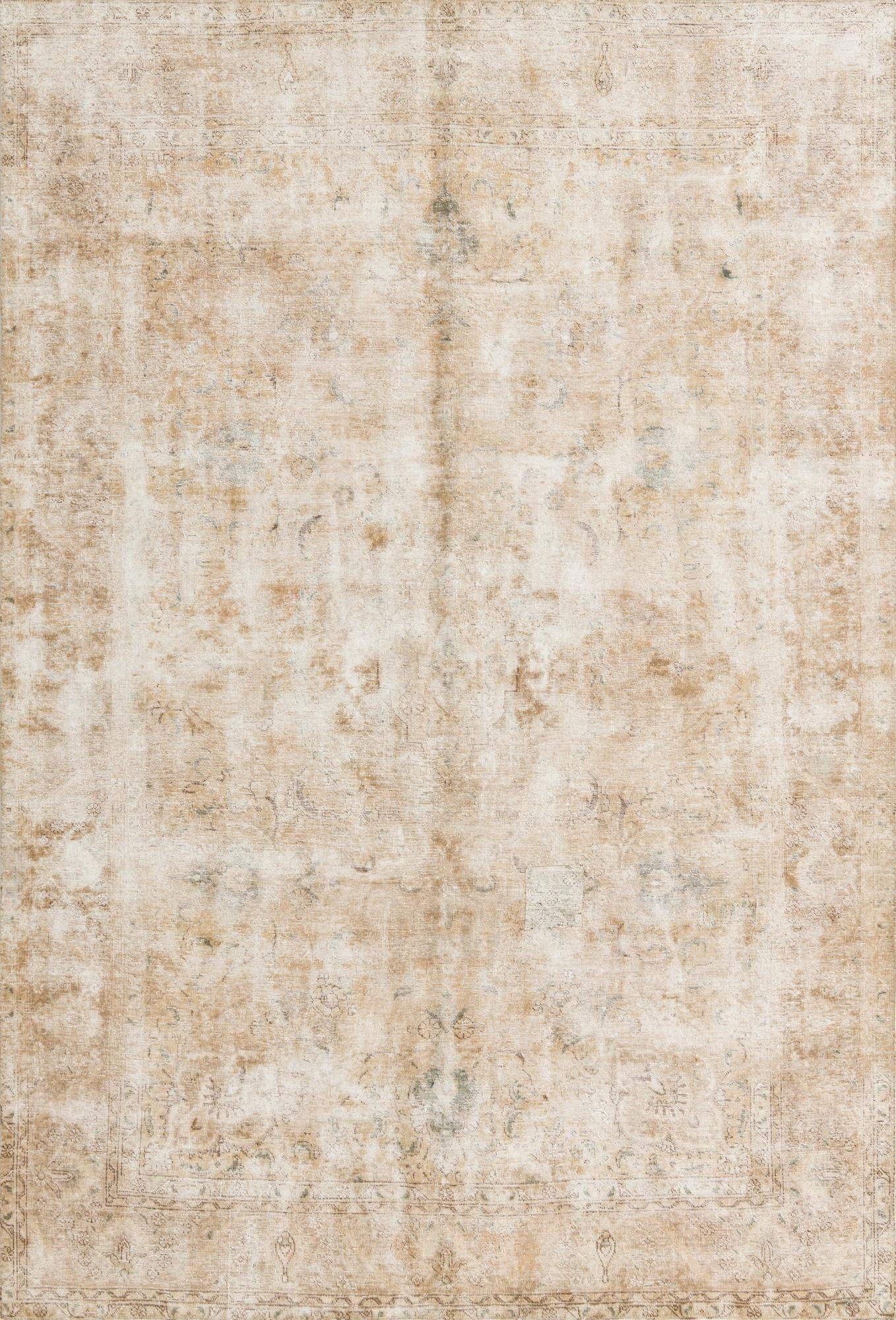  7' 3 x 10' 7  Hand Knotted Ultra Vintage Persian Wool Rug