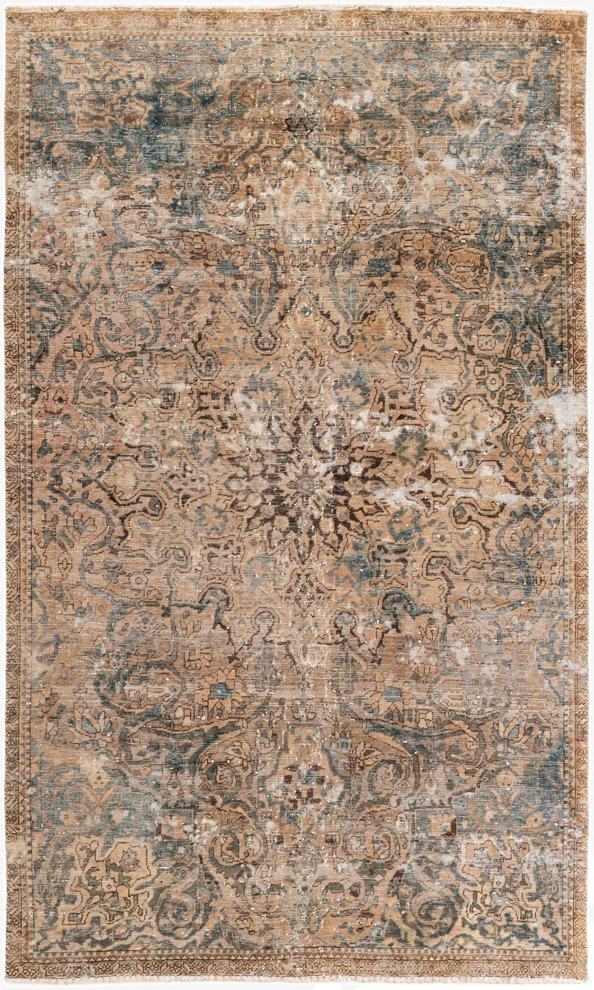  5' 3 x 8' 10  Hand Knotted Ultra Vintage Persian Wool Rug