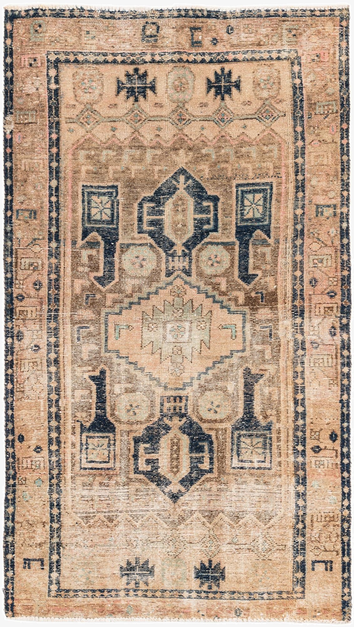  3' 8 x 6' 6  Hand Knotted Ultra Vintage Persian Wool Rug