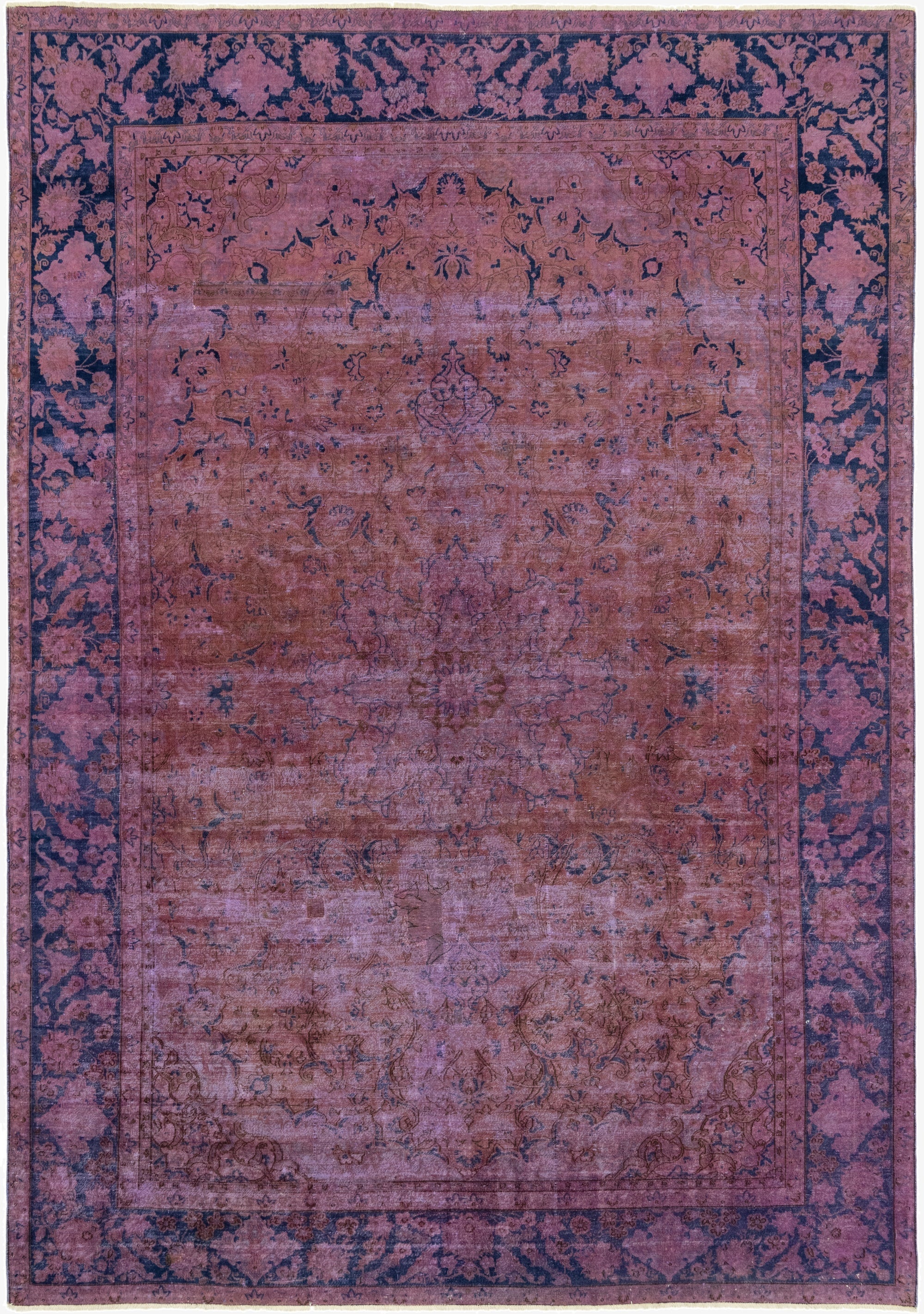  9' 7 x 13' 9  Hand Knotted Ultra Vintage Persian Wool Rug