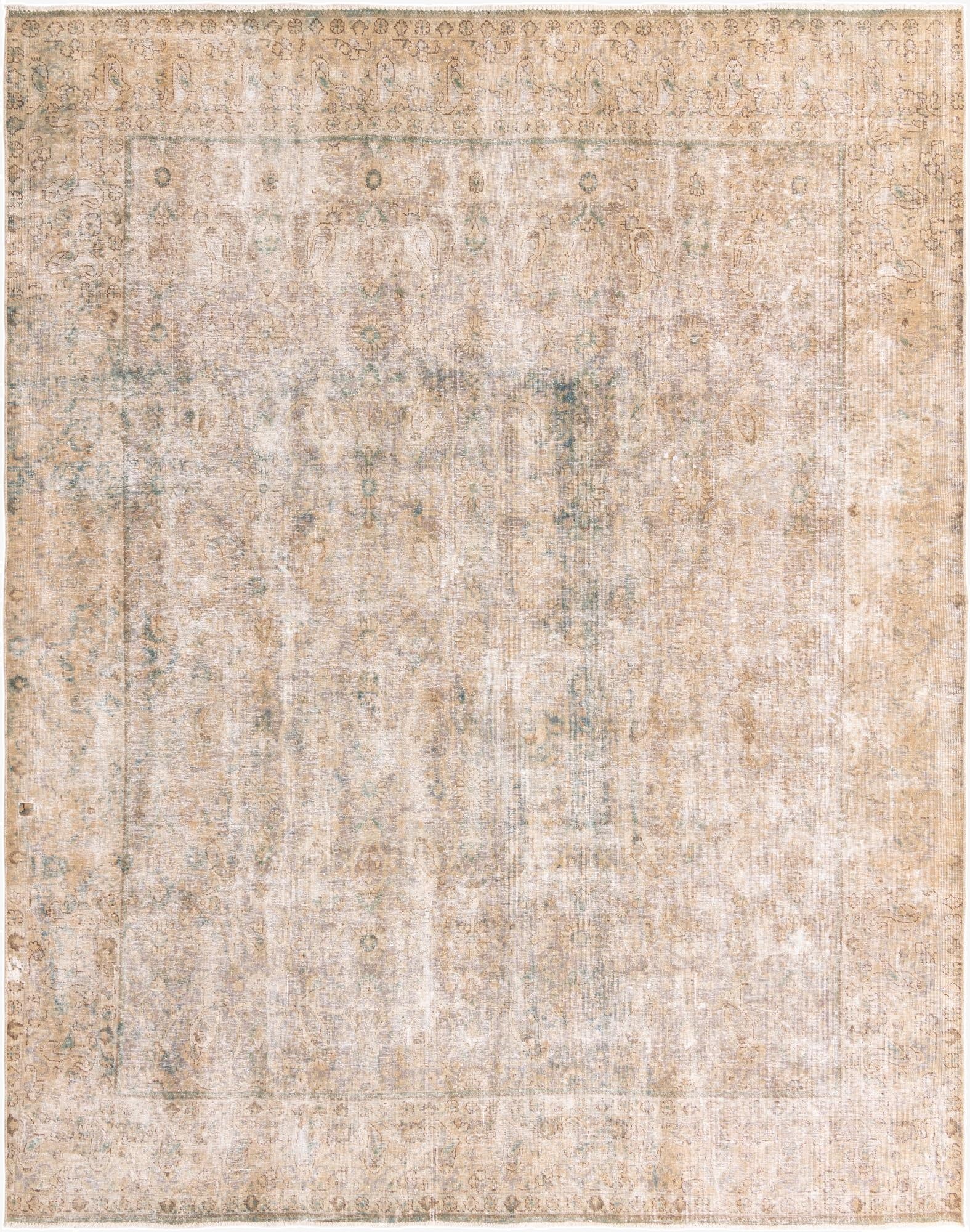  9' 5 x 12' 1  Hand Knotted Ultra Vintage Persian Wool Rug