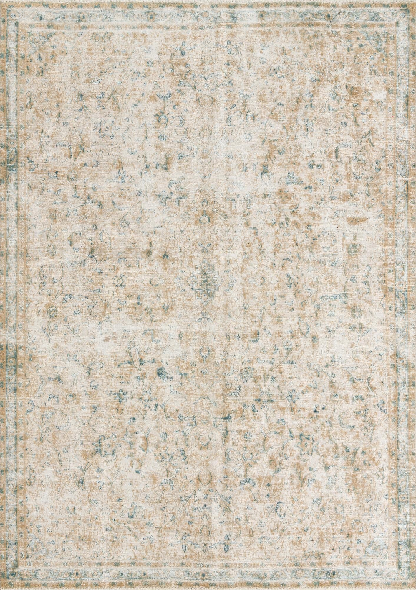  6' 10 x 9' 9  Hand Knotted Ultra Vintage Persian Wool Rug