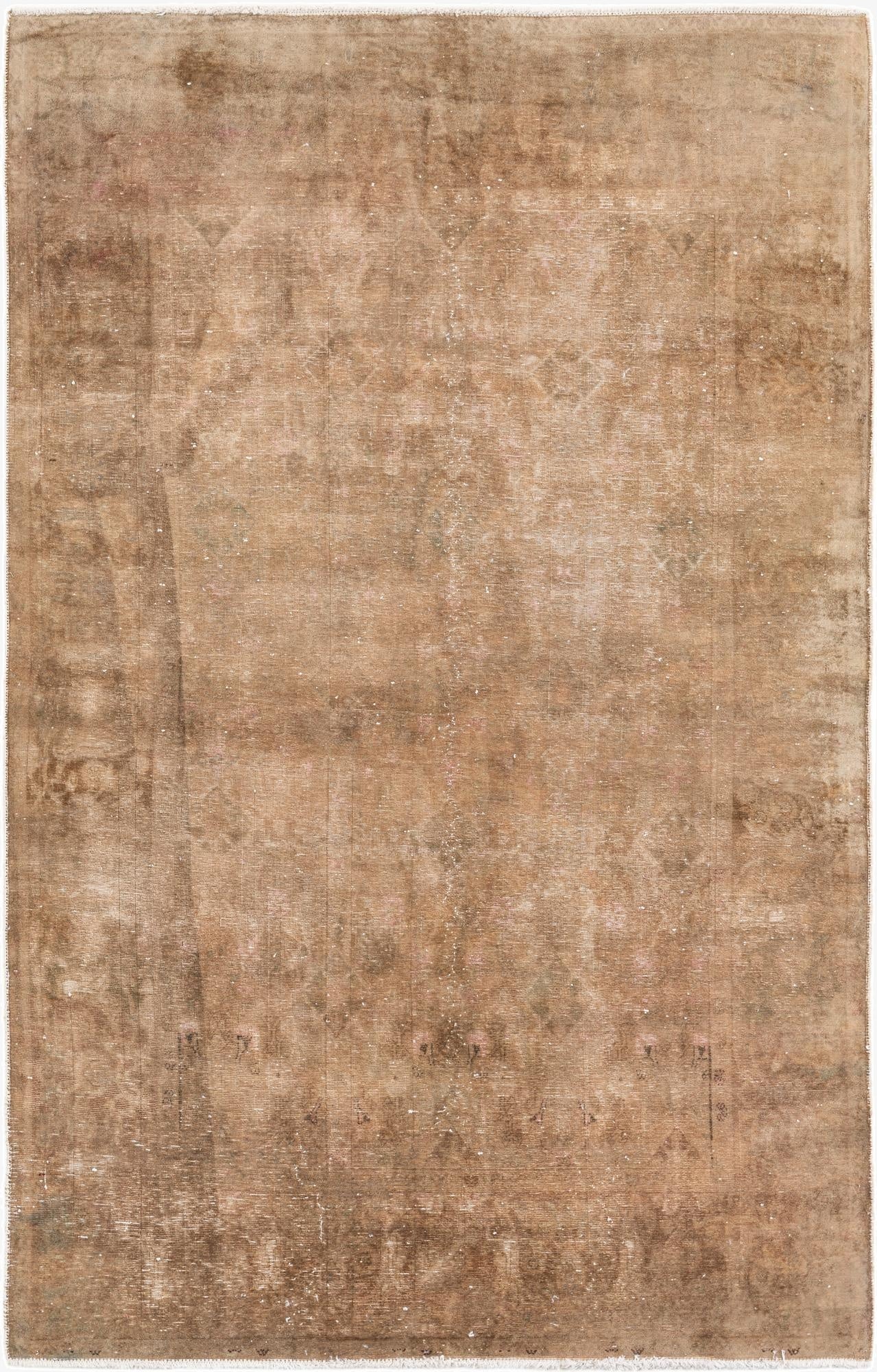  5' 3 x 8' 4  Hand Knotted Ultra Vintage Persian Wool Rug