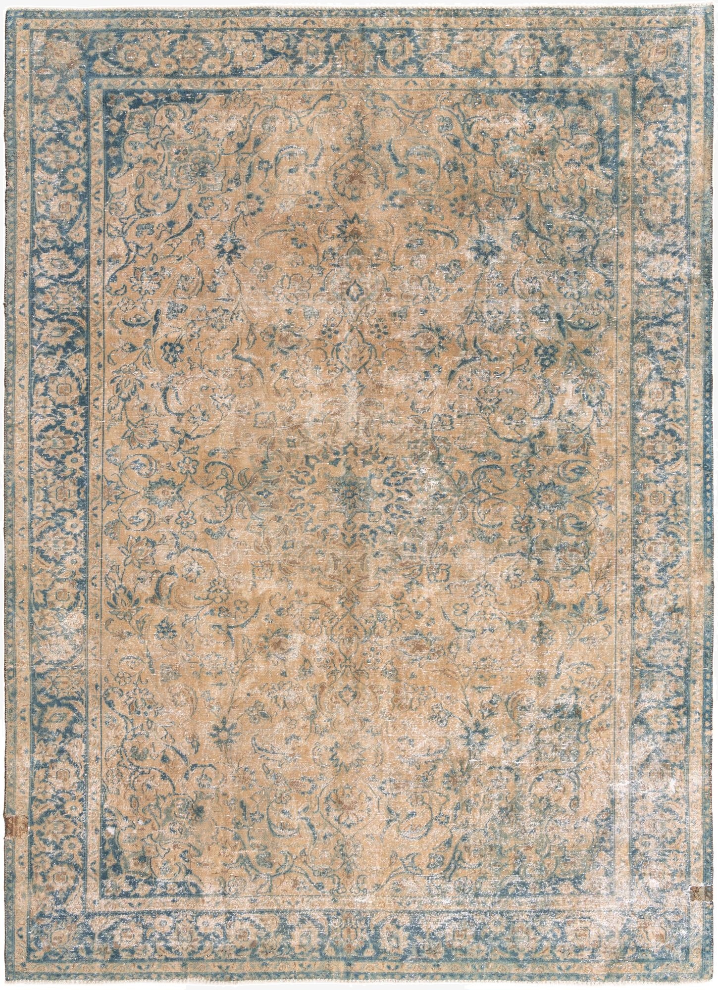  8' 6 x 11' 9  Hand Knotted Ultra Vintage Persian Wool Rug