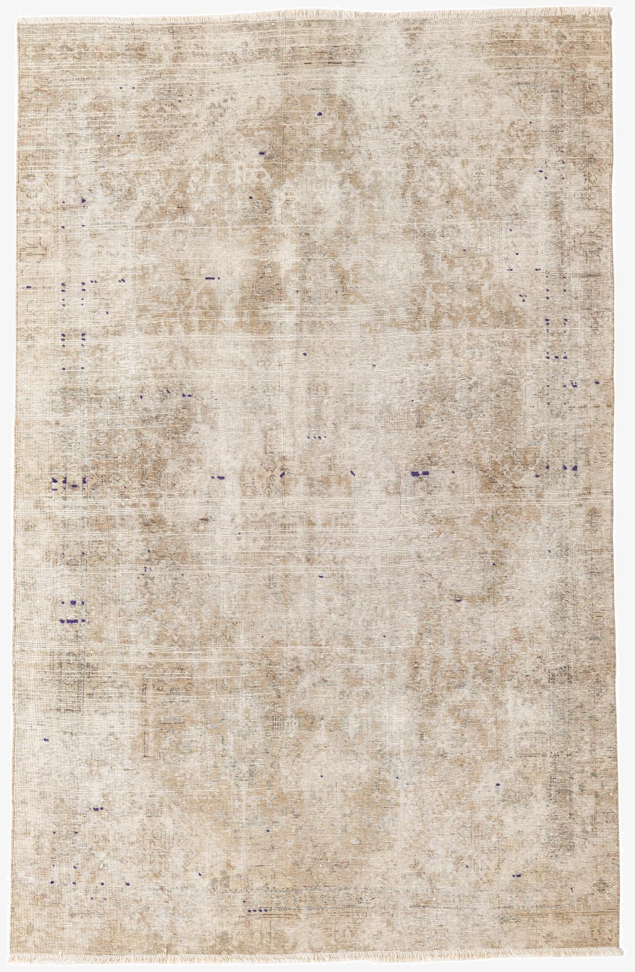  5' 7 x 8' 7  Hand Knotted Ultra Vintage Persian Wool Rug