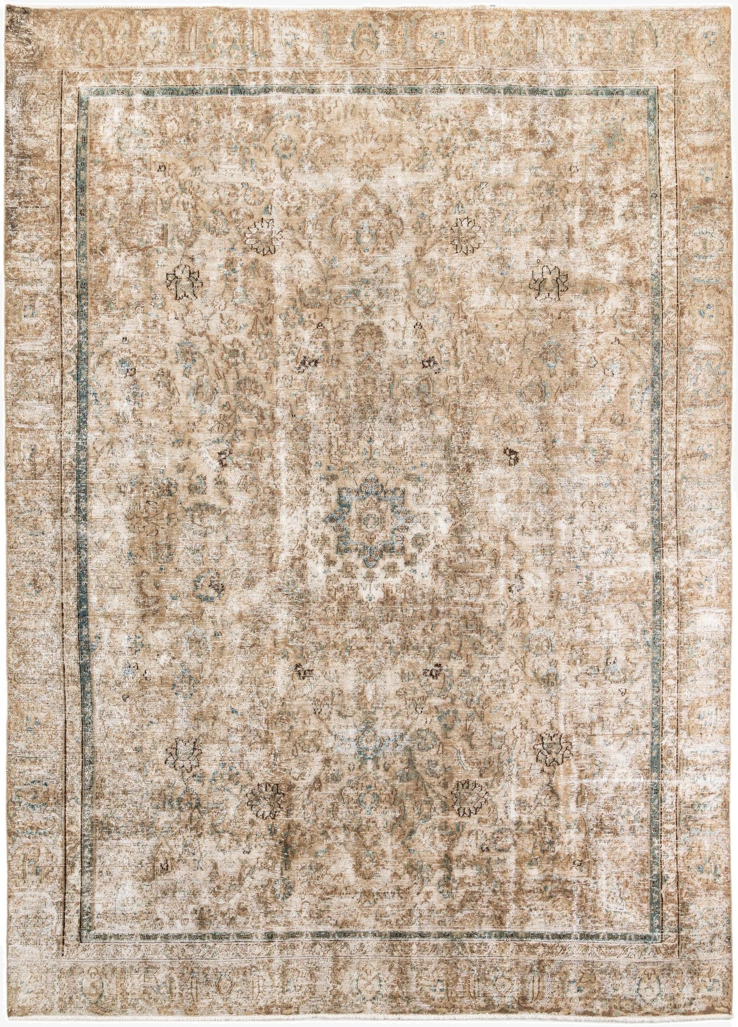  8' 8 x 12' 2  Hand Knotted Ultra Vintage Persian Wool Rug