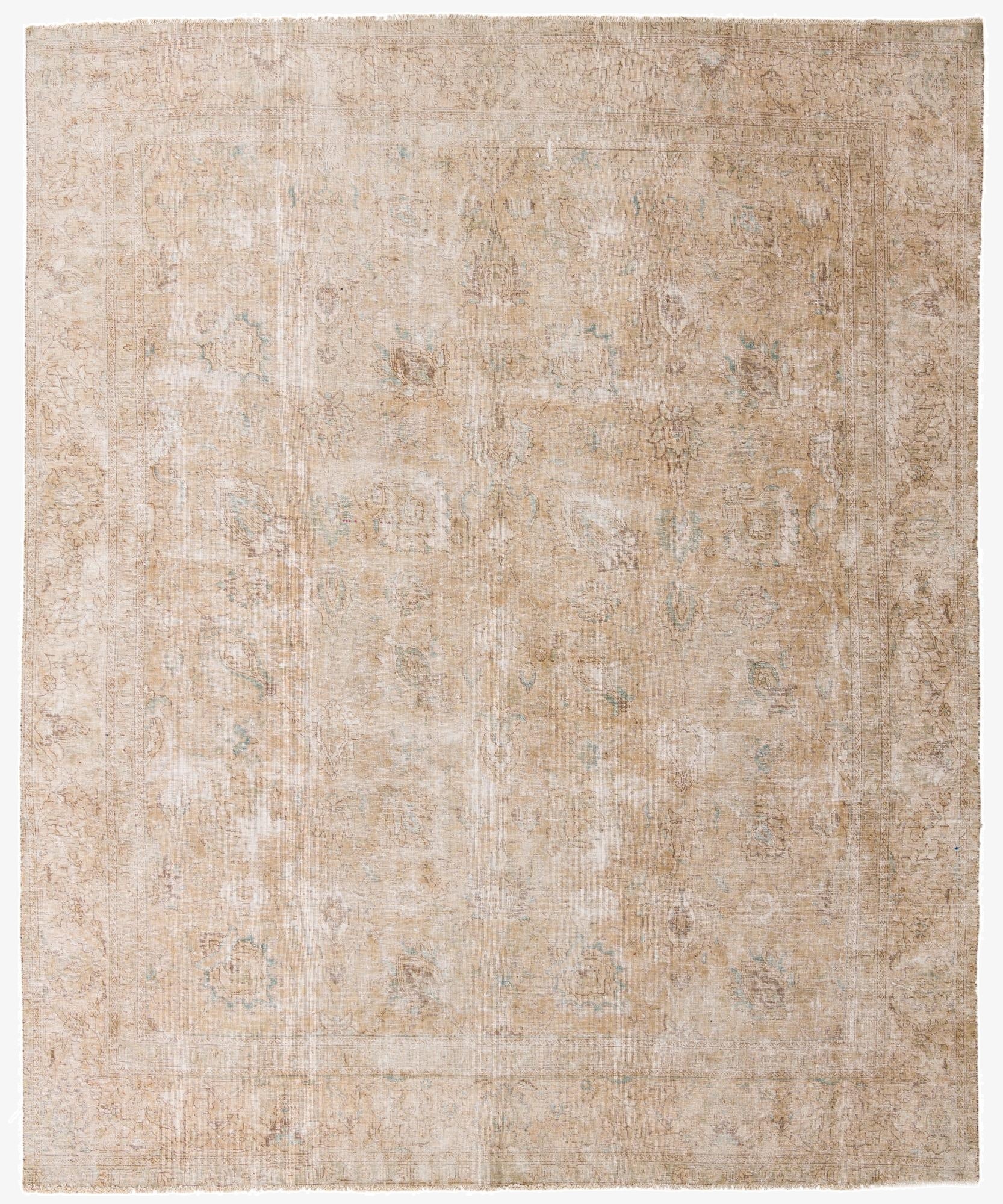  9' x 11'  Hand Knotted Ultra Vintage Persian Wool Rug