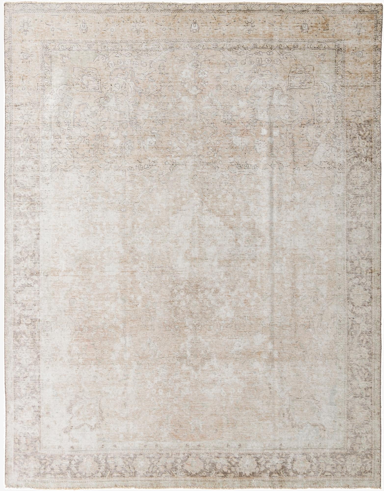 9' 5 x 12' 5  Hand Knotted Ultra Vintage Persian Wool Rug